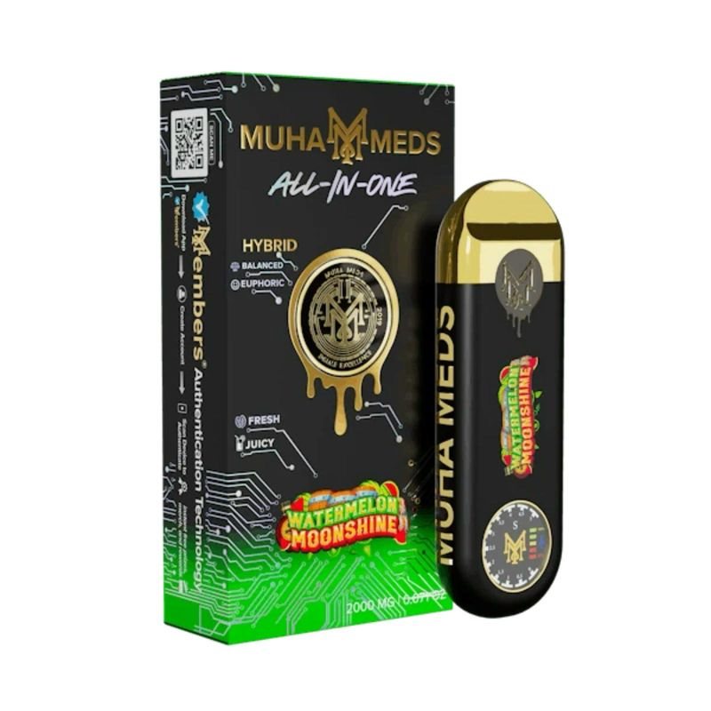 MUHA MEDS: 2gram Disposable Vape - Watermelon Moonshine HYBRID