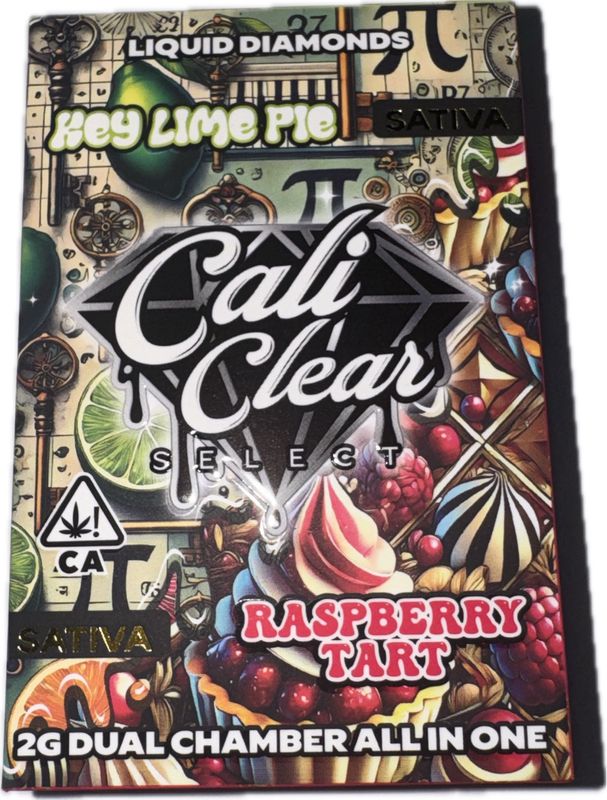 Cali Clear Select: 2g Liquid Diamonds Dual Chamber All In One - Key Lime Pie (SATIVA) x Raspberry Tart (SATIVA)