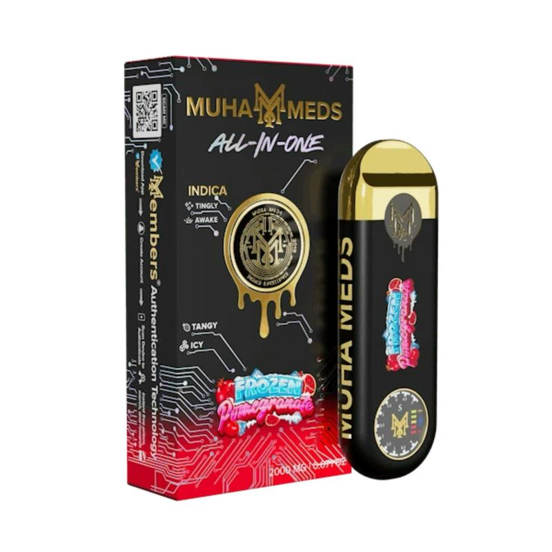 MUHA MEDS: 2gram Disposable Vape - Frozen Pomegranate SATIVA