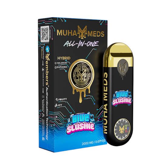 MUHA MEDS: 2gram Disposable Vape - Blue Slushie HYBRID