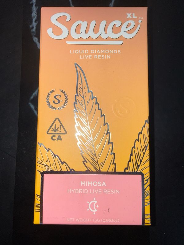 Sauce XL: 1.5g Disposable Live Resin Cart- Mimosa HYBRID