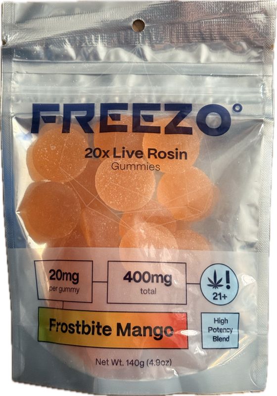 Freezo: 400mg Infused Live Rosin Gummies - Assorted Frostbite Mango SATIVA