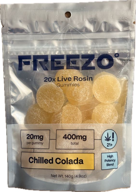 Freezo: 400mg Infused Live Rosin Gummies - Assorted Chilled Colada HYBRID