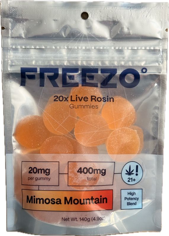 Freezo: 400mg Infused Live Rosin Gummies - Assorted Mimosa Mountain HYBRID