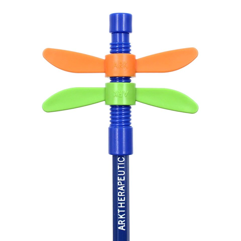 Ark's Wingamajigs Spinning Fidget (DRAGONFLY WINGS GREEN/ORANGE)