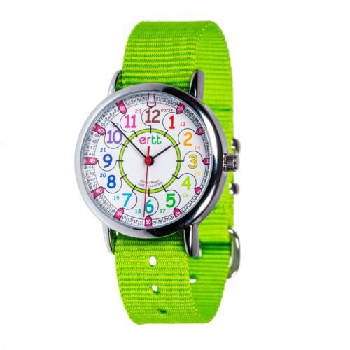 Easy Read Time Teacher Rainbow Watch - LIME