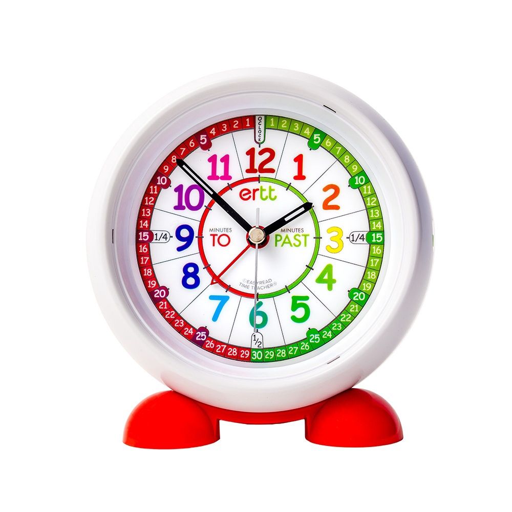 Easy Read Time Teacher Alarm Clock - RAINBOW past/to