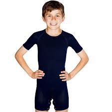 Calmcare Sensory Short Sleeve Suit BOYS 8/BLACK