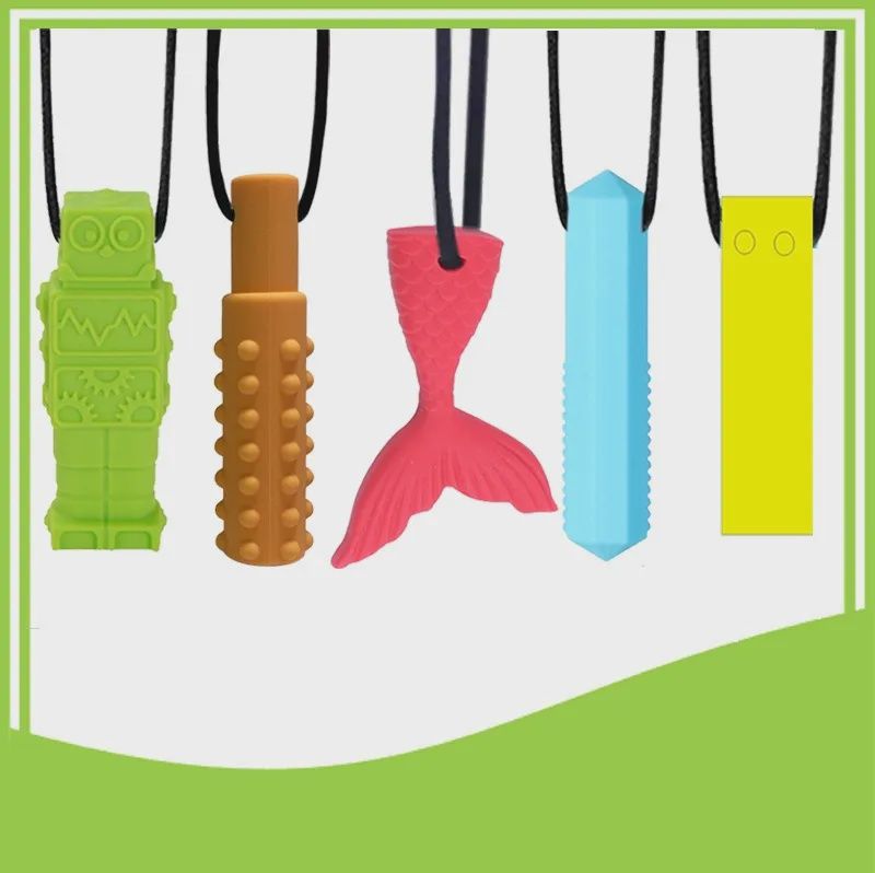 Silicon Chewable Necklaces Set of 5