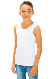 Calmcare Singlet White BOYS SIZE 12