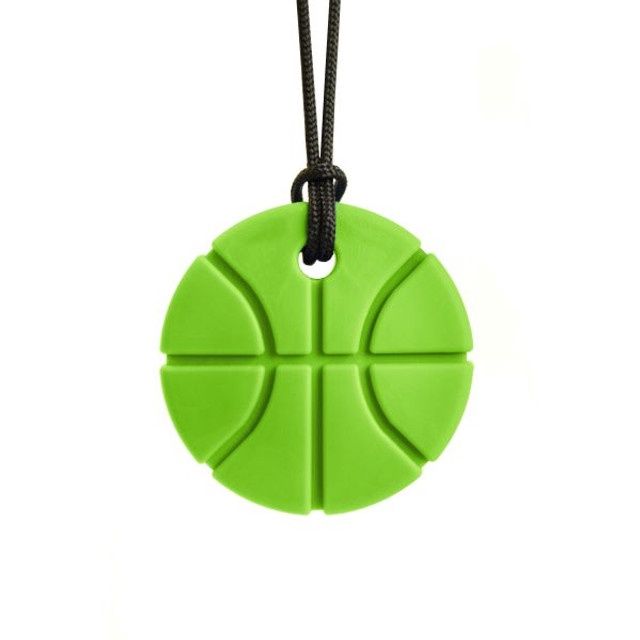 Ark Basketball Chew Necklace LIME GREEN XT