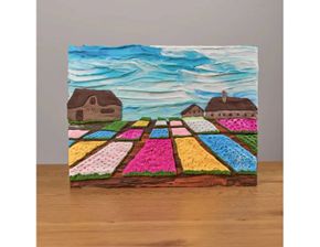 Sensory Art Clay Flower Beds in Holland