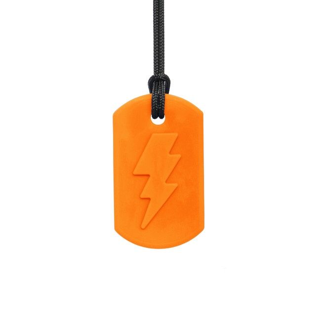 Ark Bolt Bite Lightning Chew Necklace ORANGE XXT