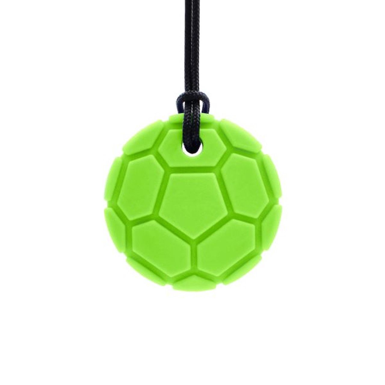 Ark Soccer Ball Chew Necklace LIME GREEN XT
