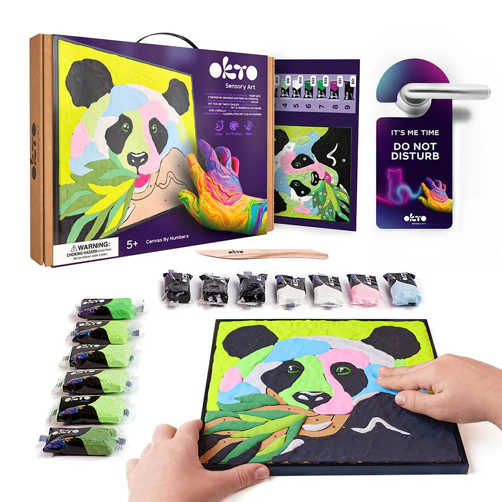 Sensory Art Clay By Numbers PANDA
