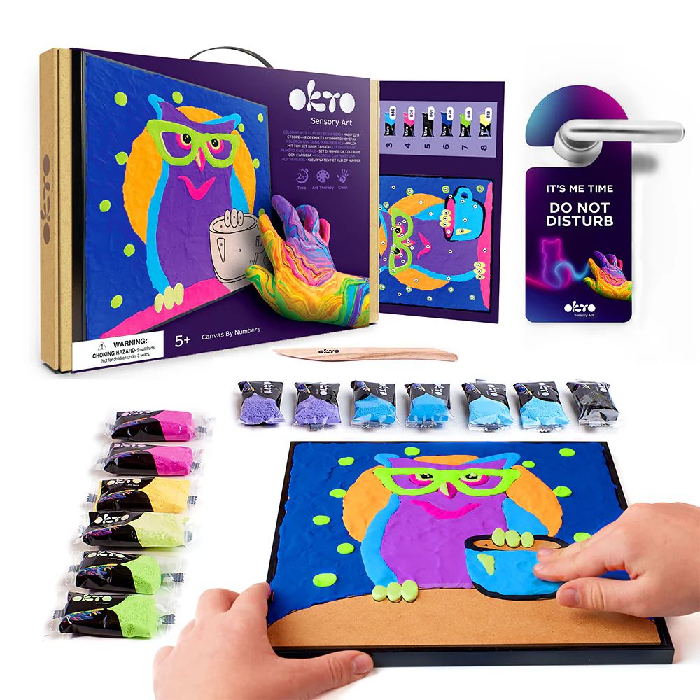 Sensory Art Clay By Numbers OWL