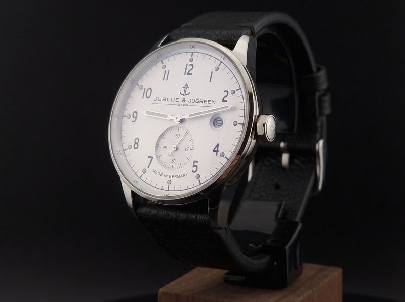 HAMBURG 42SE am Lederarmband BIO Nappaleder BLACK