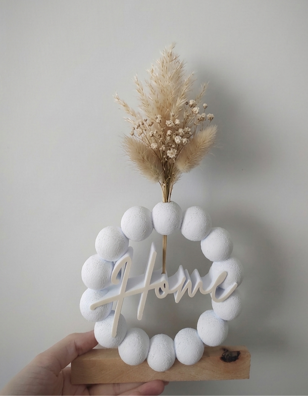 Fertiger Trockenblumen-Ring "Home"