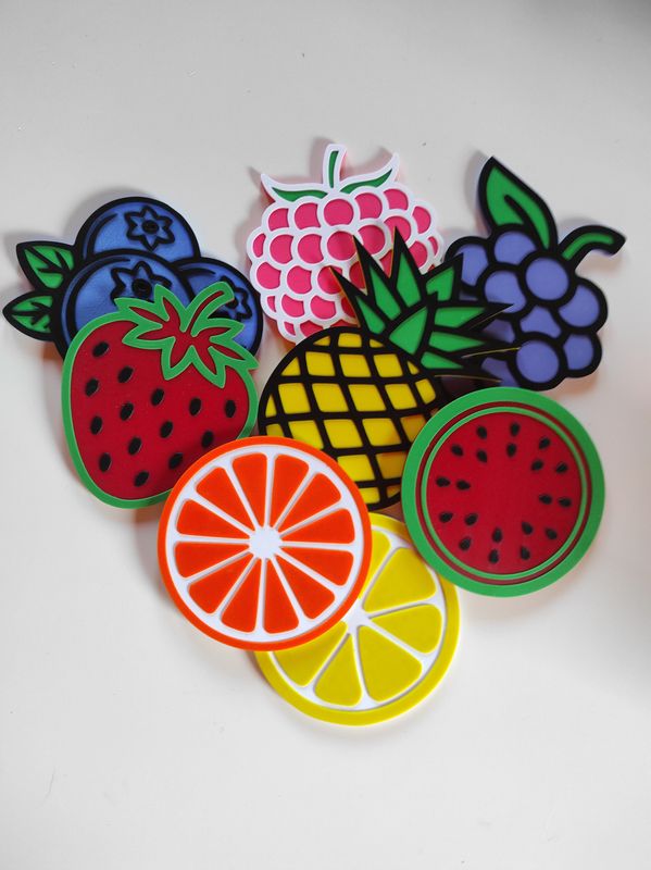 Fruchtige Untersetzer (2er oder 8er Set)