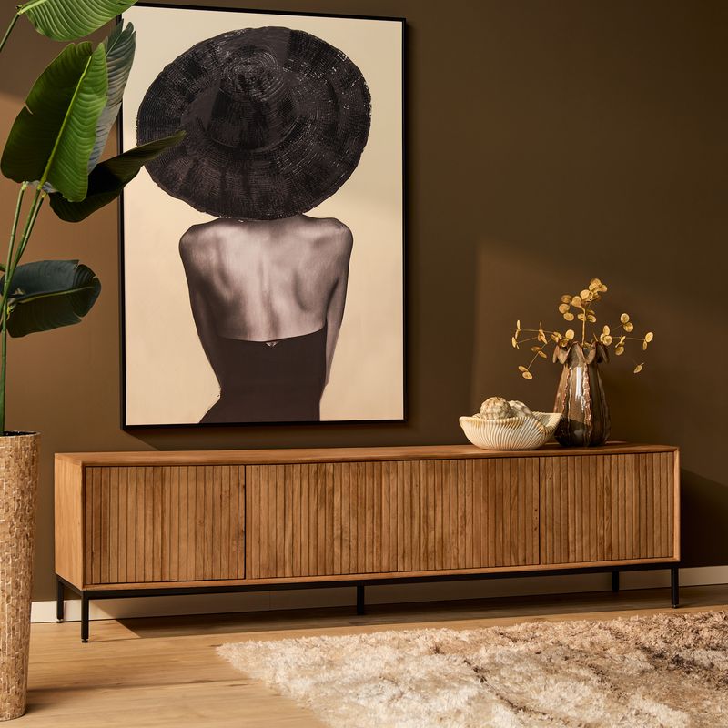 TV-Möbel Madison Natur Mangoholz 210 cm