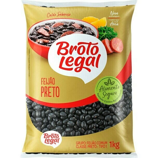 Broto Legal feijao preto/ Black beans 1kg