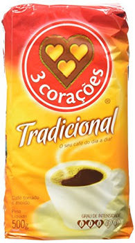 3 Coracoes Brazilian Coffee Tradicional medium roast 17.6 ounce 500g