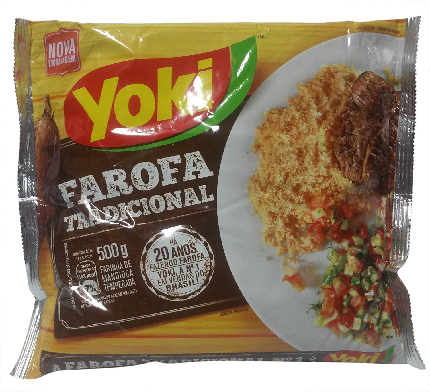 Yoki, Farofa Pronta Seasoned Tapioca Flour, 17.63 Ounce