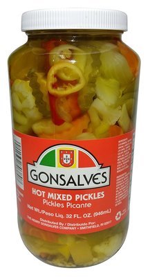 Gonsalves, Mixed Pickled Vegetables, 32 Ounce