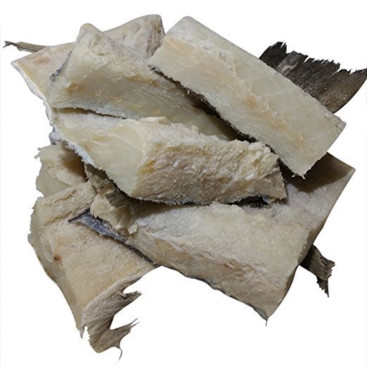 Bacalhau-Dry Salted Codfish with bone &amp; skin from Norway 4 lbs