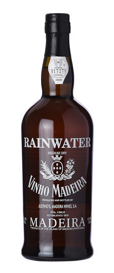 Justino&#39;s Madeira wine Rain water- semi dry dessert wine 750ml