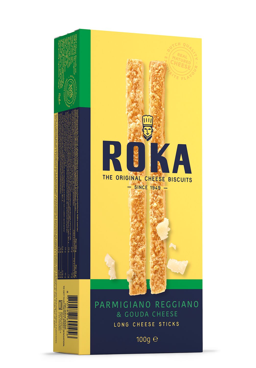 Roka Long Cheese Sticks Parmiggiano Reggiano & Gouda cheese 100 gr Roka Long Cheese Sticks Parmiggiano Reggiano & Gouda cheese 100 gr