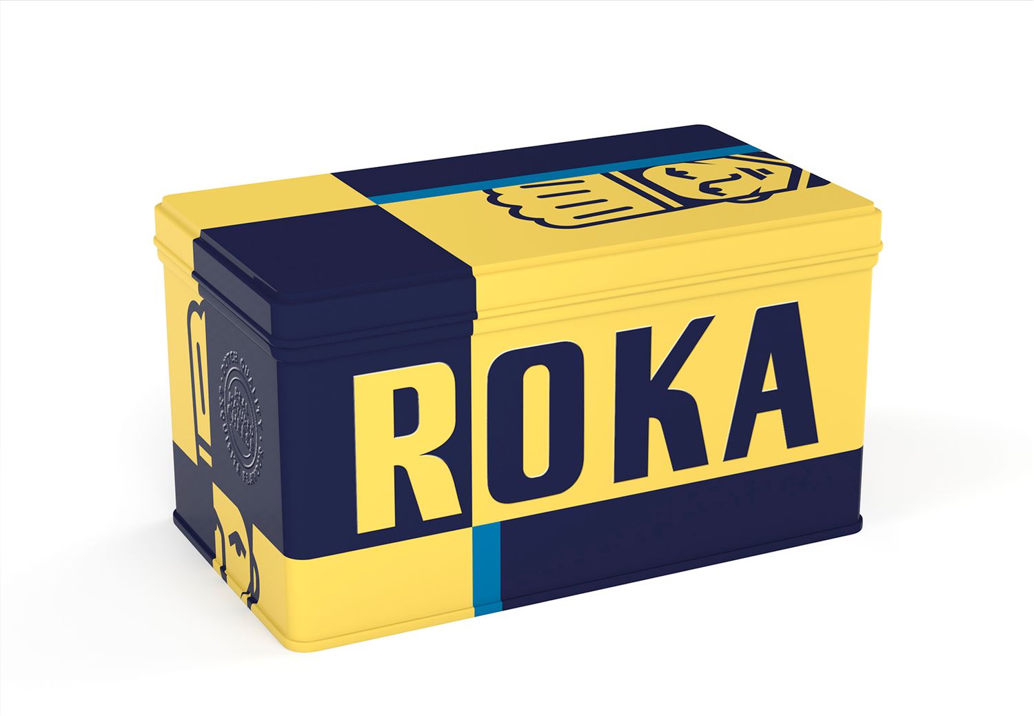 Roka Luxe geschenkblik met 140 gr Cheese Crispies Gouda Cheese Roka Luxe geschenkblik met 140 gr Cheese Crispies Gouda Cheese