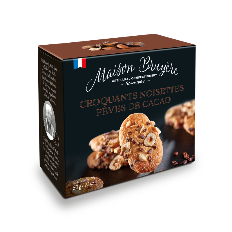 Maison Bruyère - krokante hazelnootkoekjes met cacao nibs