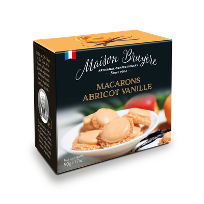 Maison Bruyère - Macarons met abrikoos en vanillesmaak