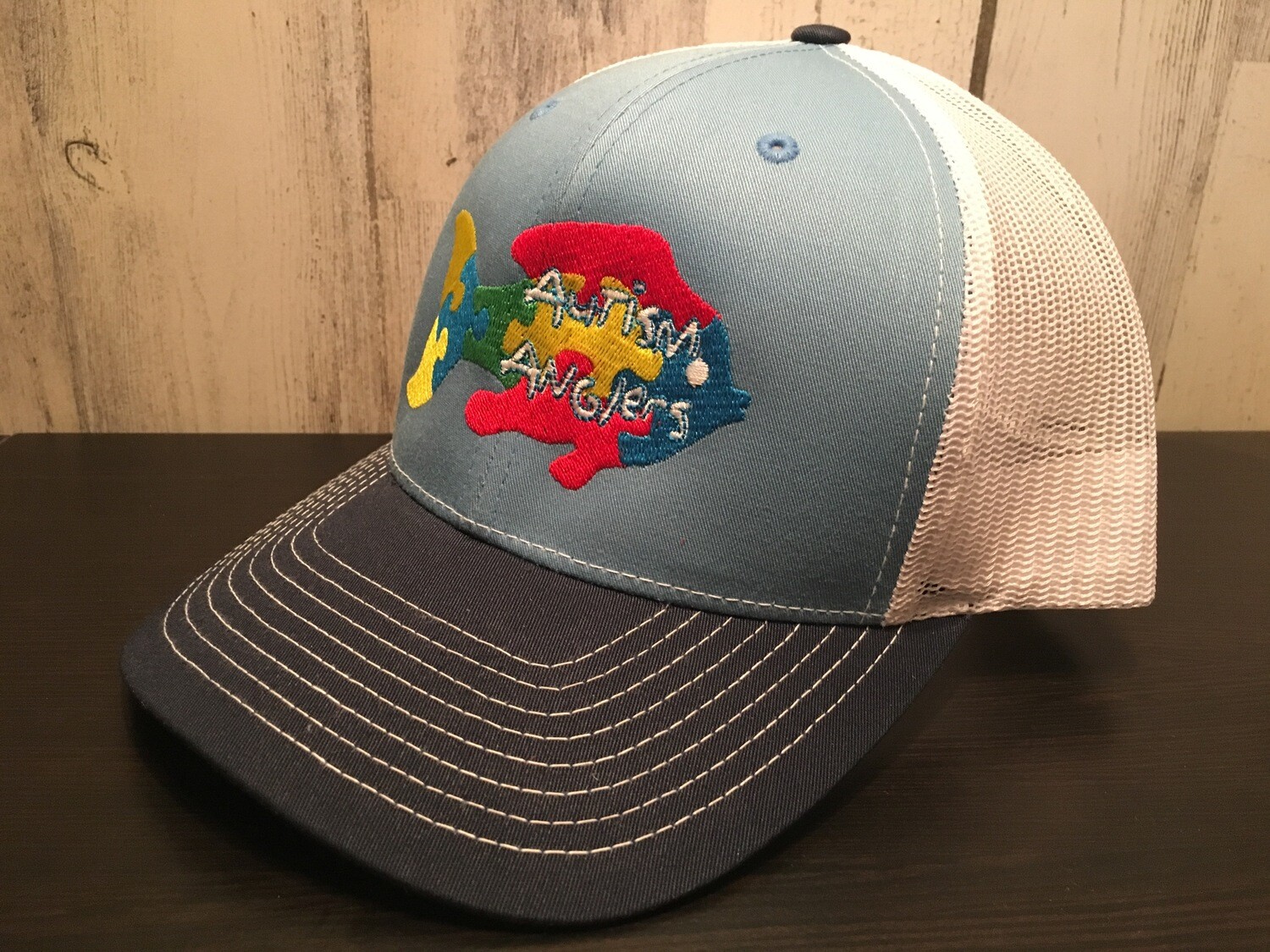Autism Anglers Snap Back Hat- BLUE/WHITE/NAVY