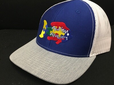 Autism Anglers Snap Back Hat- Navy/Grey/White