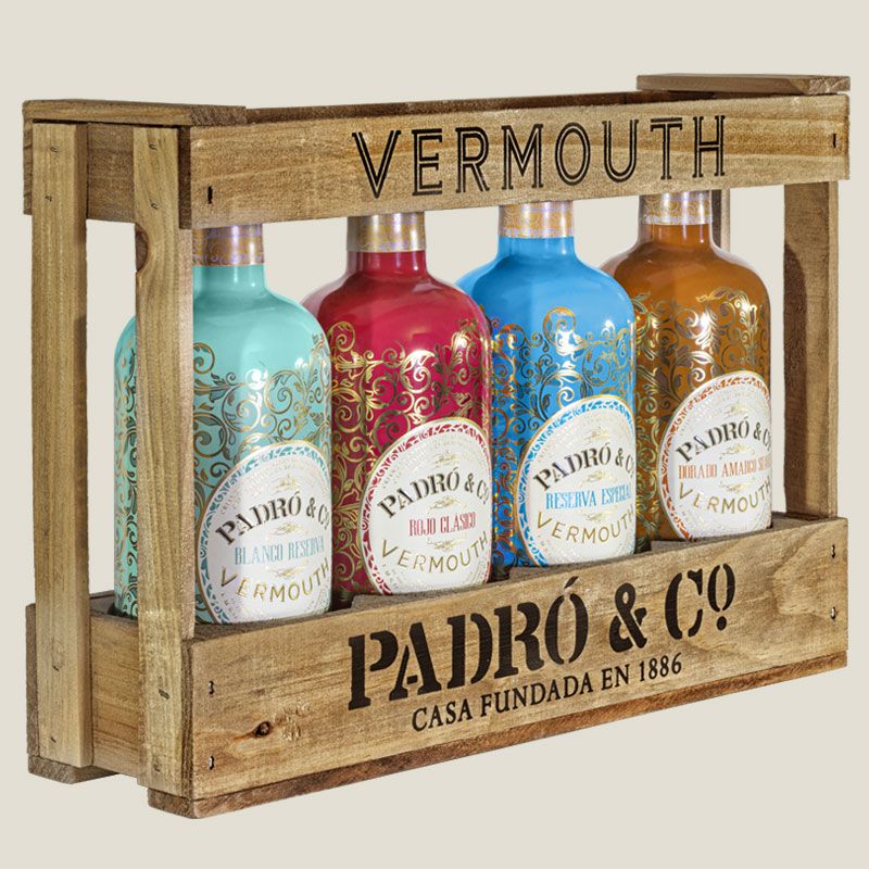 Caja de Madera Vermouth Padró &amp; Co