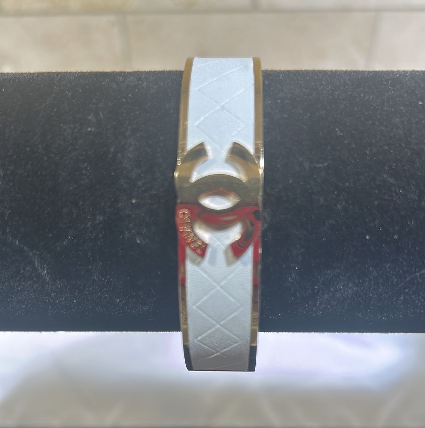 Bracelet, white and gold Chanel