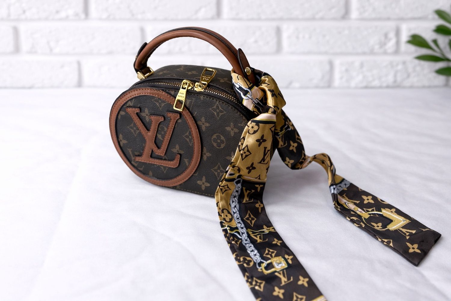 LV Bag with Twilly