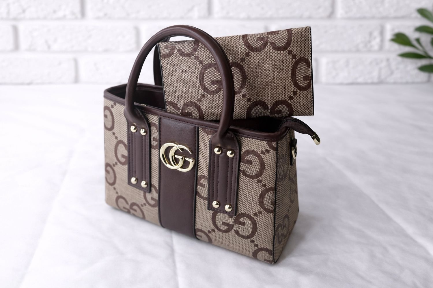 Two piece GGbrown bag