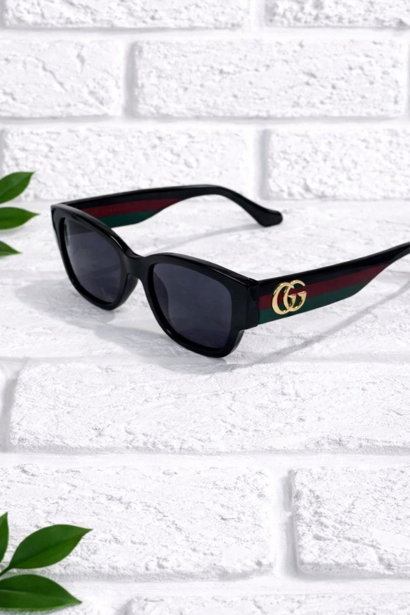 Black green and gold GG sunglasses