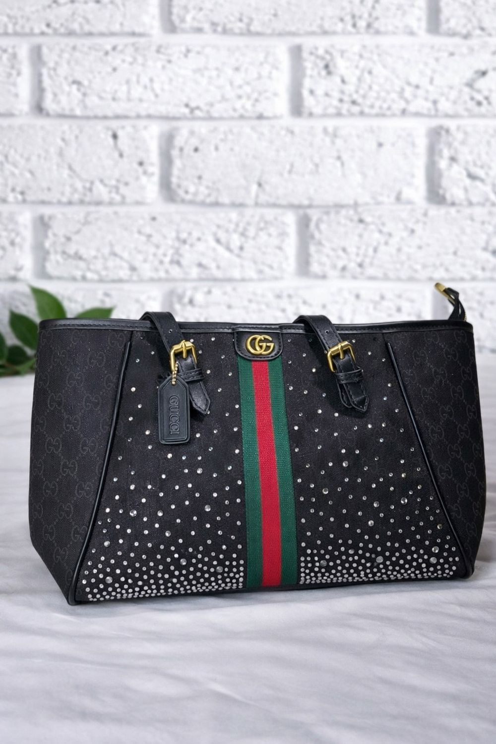 Black green and gold Gigi bag