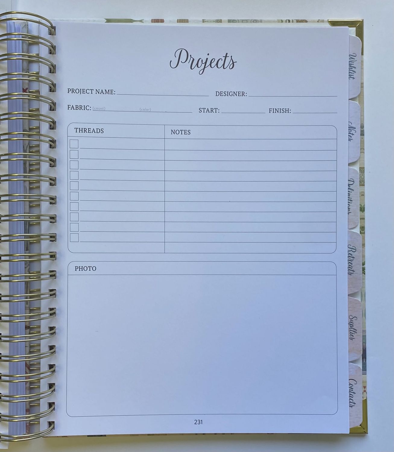 Planner for The Cross Stitcher's Soul