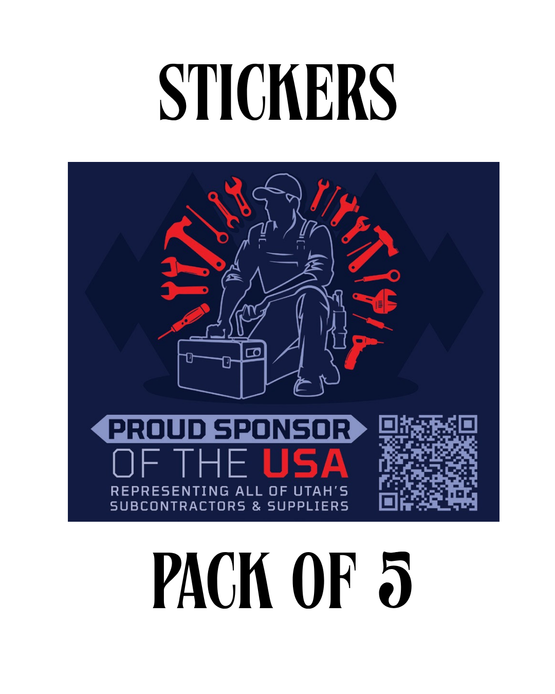 🔧  Supporter - USA Stickers Pack of 5