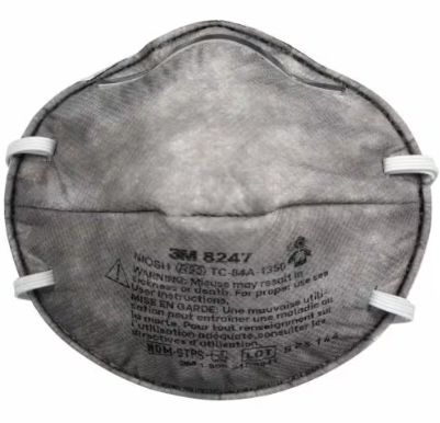3M Particulate Respirator 8247, R95 with Nuisance Level Organic Vapor Relief