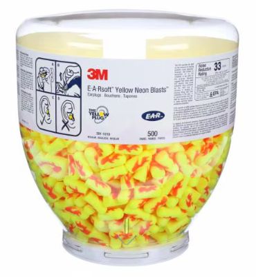 3M E-A-R Yellow Neon Blasts Earplugs, one Touch Refill (#391-1010)