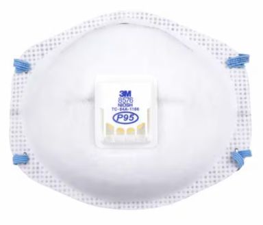 3M Particulate Respirator 8576, P95 with Nuisance Level Acid Gas Relief