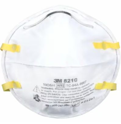 3M Particulate Respirator 8210, N95