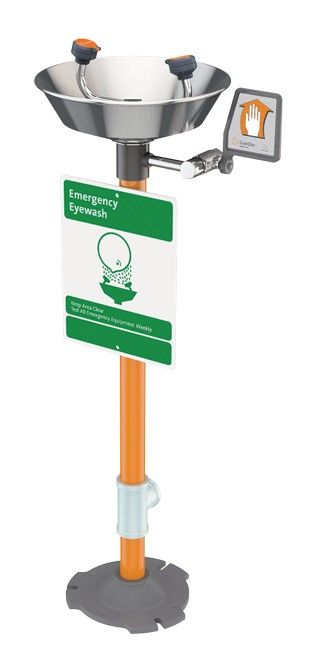 Guardian Eyewash, Pedestal Mounted, Stainless Steel Bowl (#G1825) Guardian Eyewash, Pedestal Mounted, Stainless Steel Bowl (#G1825)