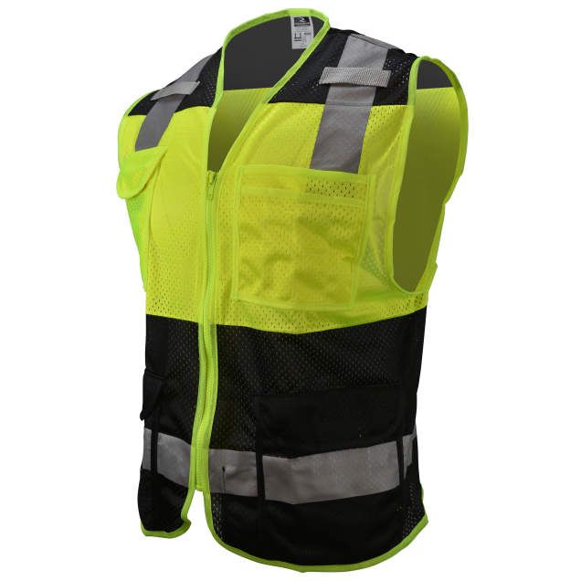Custom Type O Class 1 Safety Vest, Black (#CSV6-01Z3)